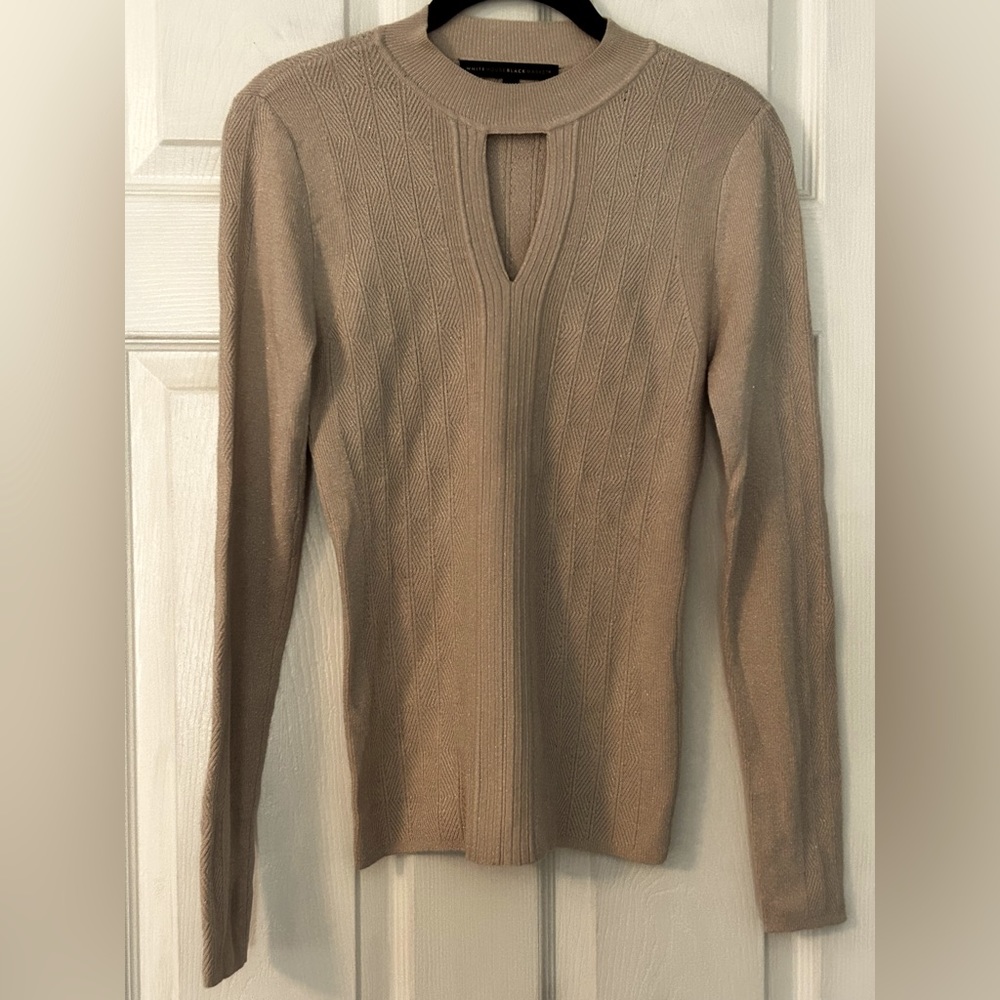 White House Black Market size small,champagne sparkle sweater.